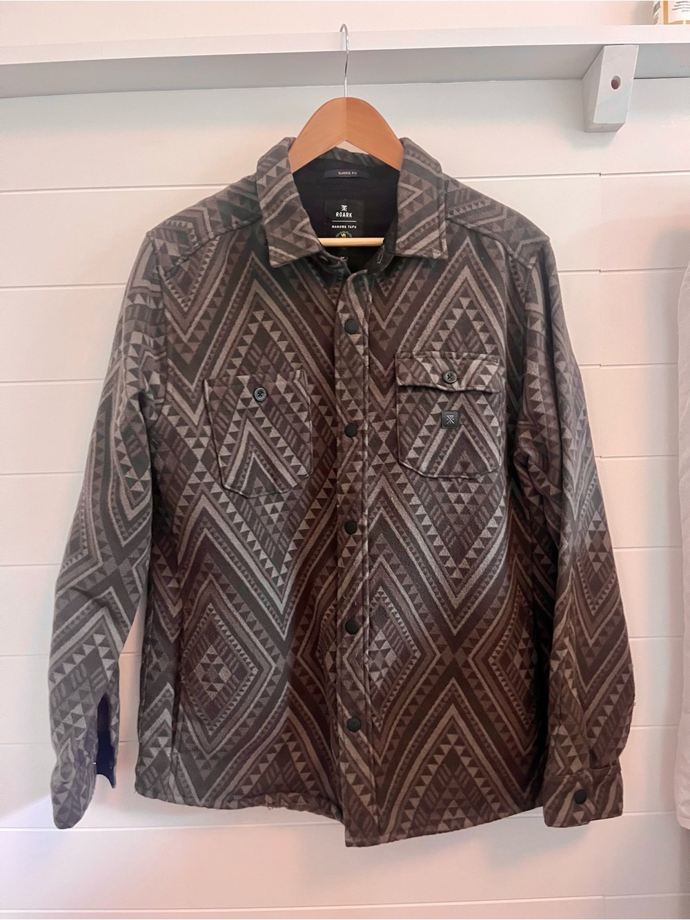 Roark Men's Patterned Overshirt Jacket - Gray